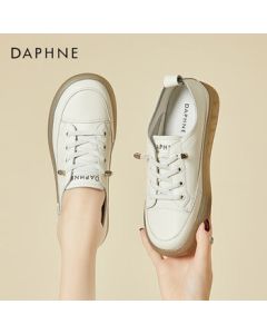 Daphne Women's Casual Shoes Versatile Low-Top Sneakers Flat White Shoes 4023101069 Beige 38