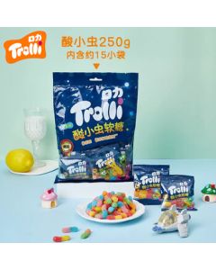 Trolli Germany Koully Sour Gummy Worms 250g Sharing Bag Kids Candy Gummy 0 Fat