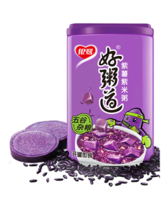 Yinlu Eight-Treasure Porridge Instant Breakfast Porridge - Purple Sweet Potato & Purple Rice (280g*12 Cans) Meal Replacement