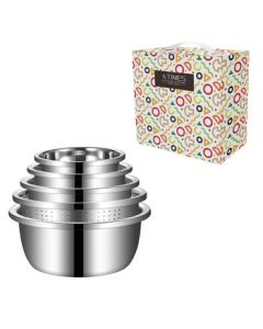 Ai Yi Yao Xuan Bain Multi-Purpose Stainless Steel Bowl 5-Piece Set CJ-21108