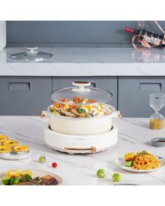 DAEWOO Multi-functional Electric Cooking Pot, 5L Split Electric Hot Pot DYHG-505