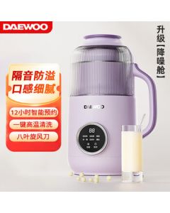 DAEWOO Quiet Blender with Micro-Pressure Technology, Fine Texture No Filter Needed, Smart Timer, 1L Household Juicer and Baby Food Soy Milk Maker for 2-3 People, SM06 Purple