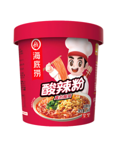Haidilao Hot and Sour Sweet Potato Vermicelli 144g, Instant Non-Cooking Meal for Breakfast or Late-Night Snack