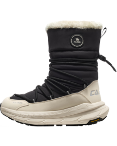 CAMEL Women's High-Top Fleece-Lined Casual Shoes Thick-Soled Wear-Resistant Snow Boots X24C09L7607 Beige/Black 37