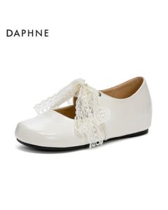 Daphne French Women's New Summer Fairy Style Mary Jane Shoes 4025101503 Beige 36