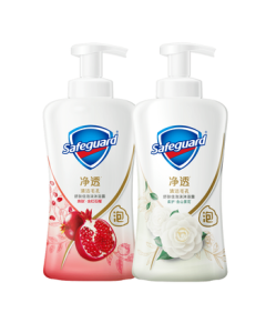 Safeguard Refreshing Foam Body Wash Camellia 400g + Pomegranate 400g, Long-Lasting Fragrance, Unisex