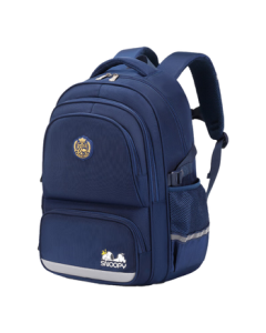SNOOPY Elementary School Student Backpack for Boys - Academic Style Spine Protection Lightweight Backpack for Grades 1-4-6, Junior High School Students, Blue