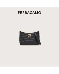 Ferragamo Women's Black Cosmetic Case 0780254 Gift for Girlfriend