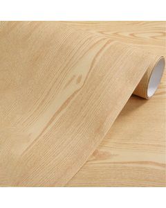 CABOLAN Wood Grain Self-Adhesive Wallpaper Decorative Film F7202-Yellow Willow Curve 1.2m Width x 1m Length