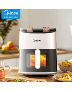 Midea Air Fryer, 4.5L Large Capacity with Viewing Window, Low Oil Frying, Smart Automatic Non-Stick Electric Fryer KZE4588TQ