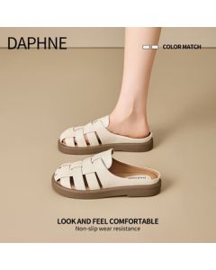 DAPHNE Women's Closed-Toe Platform Sport Sandals 2025 Summer New Style Height-Increasing Hollow-Out Outdoor Roman Cage Shoes