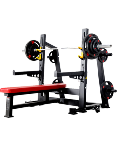 Keyu Weightlifting Barbell Bench Press Rack with Safety Bench Set, Weightlifting Platform Gym Equipment 65kg Barbell