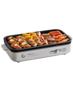 Bear Electric Grill, Electric Roasting Pan, Household Grill, High-Power Detachable Multi-Function Roaster with Low Smoke & Non-Stick DKL-A15A7