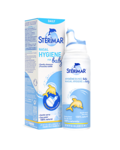 STERIMAR Little Dolphin Nasal Saline Spray for Infants, 100ml with Nipple Nozzle, Children's Nasal Wash Saline