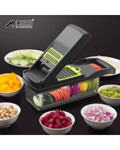 Meizhikou Multi-functional Vegetable Cutter - Commercial Kitchen Slicer, Dicer, Shredder, and Grater