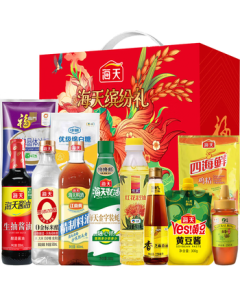 Haitian Seasoning Combo Gift Box: Light Soy Sauce, Cooking Wine, Oyster Sauce (2420ml + 2080g) Seasoning Gift Box G