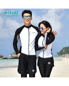 Yifu Women's Long Sleeve Sun Protection Diving Suit Slim Fit Two-Piece Snorkeling Swimsuit & Jellyfish Suit for Men