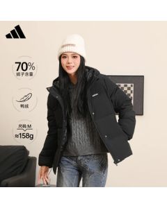 adidas Women's Winter Hooded Down Puffer Jacket with 550 Fill Power, Windproof and Warm Duck Down, Regular Fit, Size M