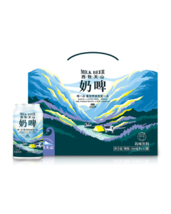 Ximu Tianshan Milk Beer Lactic Acid Bacteria Flavored Beverage 300ml*12 Cans Whole Case Pack Refreshing Sparkling Milk Drink Mid-Autumn Festival Gift Box