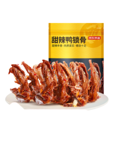 Jingdong Homemade Sweet & Spicy Duck Collar 112g, Ready-to-Eat Snack, Individually Packed Dried Meat, Marinated Delicacy