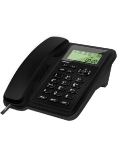PHILIPS Corded Telephone Landline with Dual Jacks, No Battery Required, Hands-Free Calling, CORD281A Black