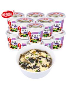 Haifusheng Instant Soup Taiwan Seaweed Soup FD Freeze-Dried Soup Nutritious Instant Soup 8g*12 Cups