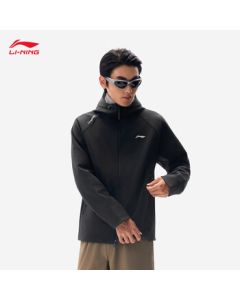 Li Ning Fleece-Lined Water-Repellent Windbreaker for Men, 2025 Autumn/Winter Commute & Fitness Jacket AFDVE93