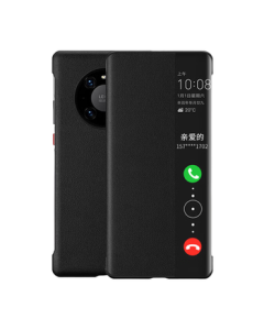 EDDGA【Bulk Order】Huawei Mate40 Phone Case Cover for Mate40e Smart View Window Sleep All-around Anti-fall Business Leather Case with Flip Cover Free Answering