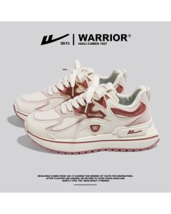 Warrior Women's Shoes Classic Retro Casual Sneakers WBN0977 - Beige Rust Red, Size 38