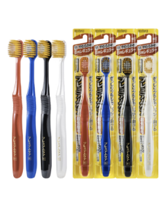 EBISU 48-Hole Wide Head Soft Bristle Toothbrush for Adults - All-in-One Pro Deep Cleaning, Fresh Breath, 4 Pieces (Colors Random)