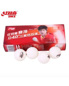 DHS Double Happiness 3-Star 40+ Training Table Tennis Balls for Indoor World Championships & WTT Competitions (Pack of 10)