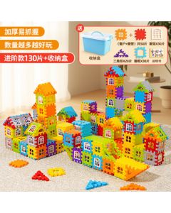 Effor Building Blocks Toy for Boys and Girls, DIY House Construction Set, Large Puzzle Pieces for Ages 3-6, Birthday Gift