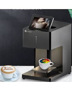 Eva 3D Coffee Art Printer Yogurt Mouthpiece Custom Color Photo Pattern Commercial Food Equipment EB-FC1 Color Model Black Body (Includes Color Cartridges)