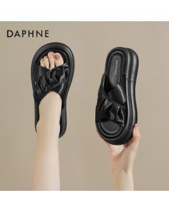Daphne Platform Sandals for Women, Summer New Outdoor Slip-On Sandals with Soft Sole 4023303372 Black 39