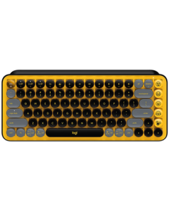 Logitech POP KEYS Enterprise Wireless Bluetooth Mechanical Keyboard, Dual-Mode Connectivity for Gaming and Office, 85 Keys with TTC Switches and Custom Emoji Keys - Heatwave Yellow [Group Order Discount]