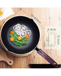 SUPOR Wok Red Dot Non-Stick Frying Pan with Transparent Lid, Compatible with Induction Cookers and Open Flame PJ28R4