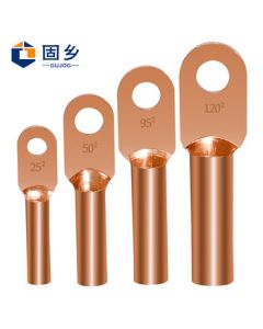 Guxiang Copper Lugs, Wire Lugs, Copper Connectors, Terminal Blocks, Cable Oil-Blocking Copper Terminals, Single-Hole Wiring Lugs [50mm² Single Hole]