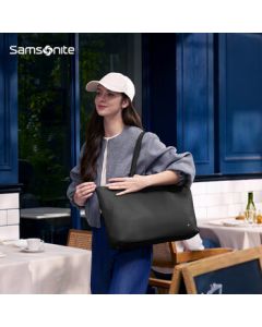 Samsonite Casual Women's Shoulder Bag Tote Handbag Large Capacity Laptop Bag Black UB3 Black