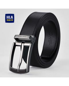 HLA Men's Genuine Leather Belt with Pin Buckle - Fashionable New Gift for Boyfriend or Husband, Perfect for Business Casual or Birthday Present