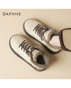 Daphne Women's Casual High-Top Platform Fleece-Lined Winter Boots Snow Boots 4023607079 Beige 37