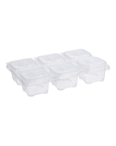 Baijie Food Sampling Box with 6 Compartments for Kindergarten, School, and Hotel Use (Includes Labels)