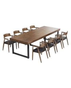Jinsha Duke Solid Wood Conference Table Long Desk Office Desk and Chair Set Modern Large Board Table Small and Large Office Desk 1.6m Table Thickness 5cm
