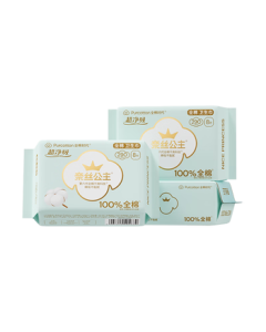 PurCotton Naisi Princess Medical-Grade Ultra-Clean Absorbent Cotton Day & Night Sanitary Pads 3 Packs (290*24p) JD Self-Operated