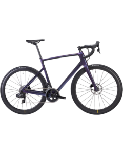 DECATHLON Lightweight Endurance Racing Road Bike Carbon Fiber Disc Brake Road Bike Pale Purple L-4517013