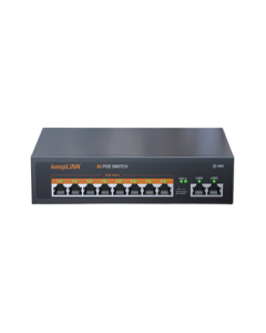 keepLINK 10-Port Standard POE Gigabit Switch 120W for Camera Surveillance Network, AI Smart分流Switch 208P