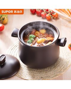 SUPOR Stone Pot Ceramic Casserole, 4.5L Healthy Cooking Pot TB45A1 for Stewing and Soup Making