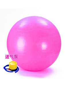 Dahangjia Thickened Anti-Burst Yoga Ball for Balance Training - Rose Red (with Pump) 75cm, Supports 400 lbs