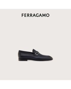 Ferragamo Men's Dark Gray Loafers 0778785_3E _ 80 Gift for Boyfriend