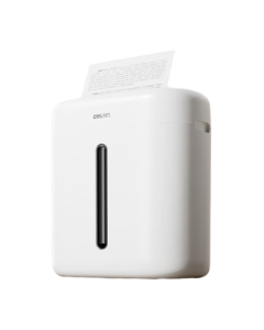 Deli Paper Shredder for Office and Home Use, 4-Level High-Security Small Shredder with Low Noise, 6-Sheet Capacity, 5-Minute Continuous Shredding, 15L Bin, Stapler and Card Shredding Capability - Model G10