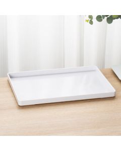 Tao Xianghui Cup Tray Tea Tray, European-Style Rectangular White Tray for Home, Creative Thickened Fruit Plate and Serving Tray